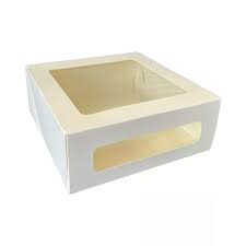 Коробка для торта Cake WW 240х240х100 БЕЛАЯ с двумя окнами ForG