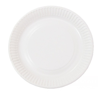 Тарелка картонная d230 БЕЛАЯ рифленая мелованная