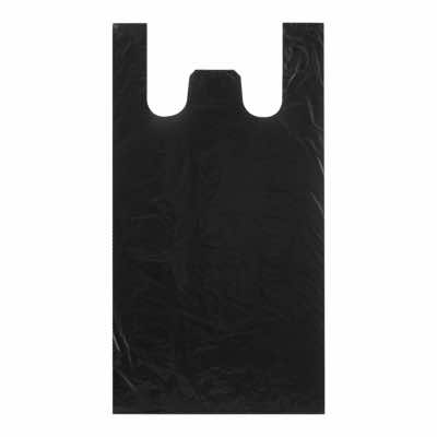 Пакет-майка-ПНД-30+12х55 25-черная