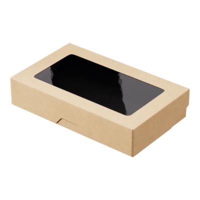 Контейнер-бумажный-1000-мл-200х120х40-прямоуг-крафт-черный-с-окном-OneBox Контейнер-бумажный-1000-мл-200х120х40-прямоуг-крафт-черный-с-окном-OneBox